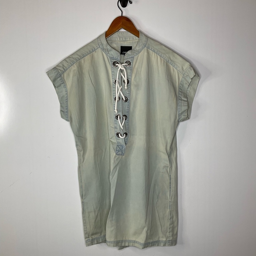 Courtshop‎ Kim Lace Up Denim Mini Dress Size Small